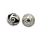 Brass Hollow Filigree Beads, Filigree Ball, Round Carved Flower, Nickel Free, Antique Silver, 10mm, Hole: 1mm