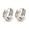 Brass with Cubic Zirconia Earrings, Real Platinum Plated, 13.5x5mm