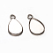 Tarnish Resistant Teardrop 201 Stainless Steel Pendant Cabochon Settings, Plain Edge Bezel Cups, Stainless Steel Color, Tray: 14x10mm, 19x11x1.2mm, Hole: 2.5mm