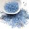 Luminous Glass Seed Beads, Glow in the Dark, Peanut, Dodger Blue, 2.5x4x2mm, Hole: 0.8mm, about 250pcs/10g