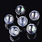 Round Handmade One Hole Blown Glass Globe Ball Bottles, for Glass Vial Pendants Making, Clear AB, 25x24.5mm, Hole: 5mm