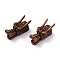 Tibetan Style Alloy Beads, Chinese Dragon Head Shape, Red Copper, 24x10x12mm, Hole: 6mm