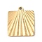 Ion Plating(IP) 304 Stainless Steel Pendants, Square Charm, Golden, 20x17x1.8mm, Hole: 1.6mm