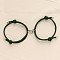 Alloy Heart-shaped Magnetic Braided Rope Bracelets for Couple Girlfriends, Sea Green, 5-1/2~10-1/4 inch(14~26cm)