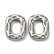 Non-Tarnish 304 Stainless Steel Linking Rings, Hammered, Oval, Stainless Steel Color, 13.7x10.7x2.9mm, Inner Diameter: 8x5mm