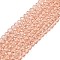 Glass Beads Strands, Faceted, Rondelle, Dark Salmon, 2.9~3.3x2mm, Hole: 0.8mm, about 144~150pcs/strand, 35~37cm