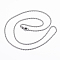 Non-Tarnish 304 Stainless Steel Lumachina Chain Necklaces, with Lobster Claw Clasps, Stainless Steel Color, 19.69 inch(50cm), 1.8x1mm