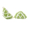 Glass Seed Beaded Fruit Pendants, with 304 Stainless Steel Jump Rings, Real 18K Gold Plated, Lemon, 23x16.5x13.5mm, Hole: 3mm