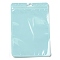 Rectangle Plastic Yin-Yang Zip Lock Bags, Resealable Packaging Bags, Self Seal Bag, Pale Turquoise, 20x14x0.02cm, Unilateral Thickness: 2.5 Mil(0.065mm)