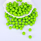 Round Silicone Focal Beads, Lawn Green, 15mm, Hole: 2mm