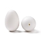 Plastic Simulated Eggs, for DIY Kids Painting Easter Egg Craft, White, 59x40.5mm, Hole: 3.5mm, 50pcs/bag