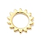 Brass Pendants, Cadmium Free & Lead Free, Sun, Real 18K Gold Plated, 17x1.5mm