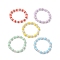Glass Seed Beads Stretch Rings for Women, with Elastic Crystal Thread, Mixed Color, 3~3.5mm, Inner Diameter: 20mm