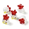 Handmade Lampwork Beads Strands, Chick, FireBrick, 16~17x17~17.5x14~14.5mm, Hole: 2.2mm, about 30pcs/strand, 18.50''~18.90''(47~48cm)