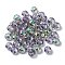 AB Color Plated Glass Beads, Faceted Rondelle, Slate Gray, 6x4mm, Hole: 1.4mm