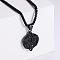 Retro Double Dragon Punk Hip-hop Street Fashion Stainless Steel Pendant Necklaces, Black