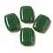 Glass Pendants, Imitation Gemstone, Rectangle Charms, Sea Green, 35x26x8mm, Hole: 1.6mm