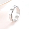 Rotating 201 Stainless Steel Finger Rings for Men Women, Stainless Steel Color, US Size 7(17.3mm)