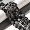Natural Snowflake Obsidian Beads Strands, Teardrop, 13.5~14x10~10.5x5mm, Hole: 1mm, about 27~28pcs/strand, 37.3~38.3cm