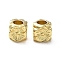 Rack Plating Alloy Beads, Long-Lasting Plated, Lead Free & Cadmium Free, Cube with Flower, Real 18K Gold Plated, 6x6x6mm, Hole: 3.2mm