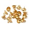 304 Stainless Steel Bead Cap Pendant Bails, for Globe Glass Bubble Cover Pendant Making, Half Round, Real 18K Gold Plated, 10x7.5mm, Hole: 3mm, 9.6mm inner diameter