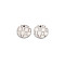 Non-Tarnish 304 Stainless Steel Charms, Flat Round, Stainless Steel Color, 9x1mm, Hole: 1mm