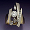 Horse Eye & Flat Round & Triangle Alloy with Crystal Rhinestone Finger Rings, Golden, US Size 8(18.1mm)