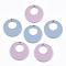 Resin Pendants, Flat Round, Violet, 30x3mm, Hole: 1.5mm