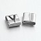 Tarnish Resistant Letter Style 201 Stainless Steel Square Slide Charms, Letter.V, 9x8x4mm, Hole: 8x3mm
