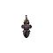 Retro Natural Rhodonite Pendants, Bees Pendants, with Red Copper Metal Finding, 47x24mm