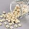 TOHO Short Magatama Beads, Japanese Seed Beads, (51) Opaque Light Beige, 4.5x4x3mm, Hole: 1.2mm, about 450g/bag