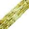 Natural Green Garnet Beads Strands, Faceted, Round, 4mm, Hole: 0.8mm, about 110pcs/strand, 15.16''~15.55''(38.5~39.5cm)