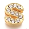 Alloy Slide Charms, with Crystal Rhinestone, Letter, Letter.S, S: 12x10x4.2mm, Hole: 2x8mm
