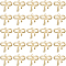 100Pcs Rack Plating Alloy Pendant, Bowknot, Golden, 18x20x1mm, Hole: 1.6mm