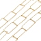 Ion Plating(IP) 304 Stainless Steel Rectangle Link Chains, with Spool, Soldered, Real 18K Gold Plated, 25x13x1mm, about 32.81 Feet(10m)/Roll