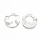 Brass Pendants, Flat Round, Nickel Free, Real Platinum Plated, 33x32.5x2mm, Hole: 1mm, Inner Diameter: 16~17mm