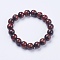 Natural Tiger Eye Beaded Stretch Bracelets, Round, 2-1/8 inch(53mm)