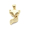 Brass Micro Pave Clear Cubic Zirconia Pendants, Cadmium Free & Lead Free, with Sythetic Opal, Fox, Real 18K Gold Plated, 20.5x12.5x6.5mm, Hole: 3.5x3mm