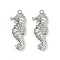Ocean 304 Stainless Steel Pendants, Anti-Tarnish, Sea Horse, 26.5x10x4mm, Hole: 1.2mm