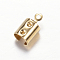 Ion Plating(IP) 304 Stainless Steel Cord Ends, End Caps, Golden, 12x6.5x6.5mm, Hole: 1.2mm