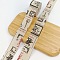 40M Cotton Linen Printed Ribbons, Garment Accessories, Flat, Scissors, 1-5/8 inch(40mm), about 43.74 Yards(40m)/Roll