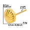 Shell Shape Stainless Steel Stud Earrings for Women, Stainless Steel Color, 7x7mm