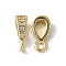 Brass Micro Pave Cubic Zirconia Pendants, Teardrop Charms, Lead Free & Cadmium Free, Long-Lasting Plated, Rack Plating, Real 18K Gold Plated, 13.5x6.5x4.5mm, Hole: 2mm
