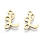 201 Stainless Steel Charms, Laser Cut, Alphabet, Golden, Letter.L, 11.5x8.5x1mm, Hole: 1.4mm