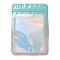 Rectangle Glitter Holographic PVC Zip Lock Bags, Resealable Packaging Bags, Self Seal Bag, Pale Turquoise, 14.9x10.5x0.15cm, Unilateral Thickness: 2.5 Mil(0.065mm)