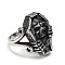 Coffin with Skull Men's Stainless Steel Finger Rings, Antique Silver, US Size 11(20.6mm)