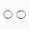 Non-Tarnish 304 Stainless Steel Jump Rings, Open Jump Rings, Twisted, Round Ring, Stainless Steel Color, 8x1mm, 18 Gauge, Inner Diameter: 8mm