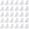 60Pcs 6 Styles Triangle Plastic Furniture Corner Guards, Table Corner Protector, White, 33x57x14~24mm, 10pcs/style