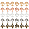 300Pcs 5 Colors Alloy Charms, Flat Round with Tree of Life Charm, Mixed Color, 12x10x1.7mm, Hole: 1.2mm, 60pcs/color