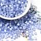 Glass Seed Beads, Imitation Cat Eye, Round Hole, Hexagon, Cornflower Blue, 3.5x3.8x3.5mm, Hole: 1mm, about 6338pcs/pound
